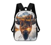 sinyumoney Backpacks Wild Spirit of The Prairie Kids School Backpack School Bag 3D Printed School Bags for Boys Elementary And Middle School Students 17inch