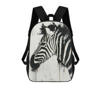 sinyumoney Backpacks Zebra Elegance Painting Kids School Backpack School Bag 3D Printed School Bags for Boys Elementary And Middle School Students 17inch