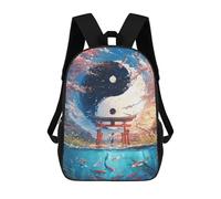 sinyumoney Balance Of The Elements Backpack School Bag Rucksack for Girls Boys Backpacks Large Capacity Kids Back Pack Lightweight School Bags for Children Students 17inch