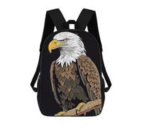 sinyumoney Bald Eagle Bird Children's Backpacks Kids Fun School Bag Boys Backpack Travel Bag Student Schoolbag Book Stationery Bag Chool Bags 17inch