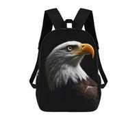 sinyumoney Bald Eagle Portrait Kids Backpack, Kids School Bag 3D Printed School Backpacks for Boys And Teenager School Students 17inch