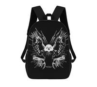 sinyumoney Bald Eagle Warrior Rucksacks 3D Printed Children 17inch Backpacks Fashion Casual Daypack Travel Bags Outdoor Casual Daypack for Boy And Girl