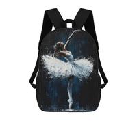 sinyumoney Ballerina Modern Backpacks 3D Printed Kids School Backpack Outdoor Casual Daypack Fashion Casual Children Backpacks Cute Travel Bags 17inch