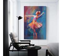 sinyumoney Ballet Dancer Fauvism Style Wall Art for Hallway And Stairs for Rustic Farmhouse Bathroom Deco Large Pictures 12x18inch(30x45cm)