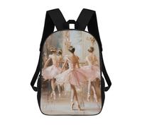 sinyumoney Ballet Dancers in Pink Tutus Backpack School Water Resistant Travel Backpack Computer Bag - Perfect for Travel, Work And Daily Use 17inch