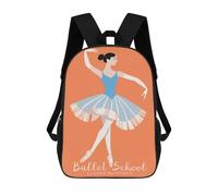 sinyumoney Ballet School Poster Art Backpack School Lightweight Schoolbag Dayback Bookbag College for Girl, Teen Girls 17inch