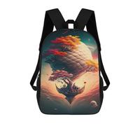 sinyumoney Balloon in Space Backpack School Large School Backpack for Boys - Perfect for Travel, Work And Daily Use 17inch