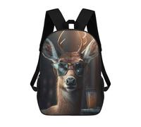 sinyumoney Bambi Grew Up Backpacks Kids School Backpack School Bag 3D Printed School Bag for Boys Elementary And Middle School Students 17inch