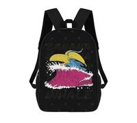 sinyumoney Banana Whale Surfing Backpack School Rucksack Casual Daypacks School Work Travel Bag for Girl, Teen Girls 17inch