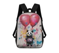 sinyumoney Banksy Art Panda Balloons School Backpack Water Resistant Computer Rucksack- Perfect for Travel, Work And Daily Use 17inch