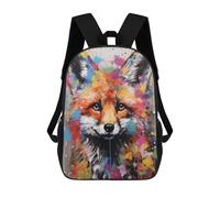 sinyumoney Banksy Fox Graffiti Art Kids Backpacks,3D Personalized School Bookbags for Boys Girls Large Schoolbags Casual Daypack 17inch