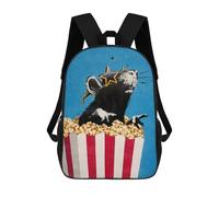 sinyumoney Banksy Graffiti Rat School Backpack Water Resistant Travel Backpack Computer Bag for Girls Boys Teenage 17inch