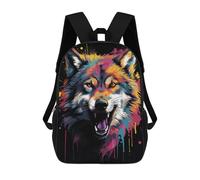 sinyumoney Banksy Wolf Graffiti Art Backpack School Backpack Kids School Bag Large Capacity Kids Backpack for School Rucksack 3D Book Bag Gifts for Kids 17inch