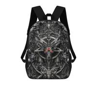 sinyumoney Baphomet Mural School Backpack 3D Printed Children's 17inch Backpacks Bag Bookbag for Kids Boy Girl Book Bags Kids School Bag Travel Rucksacks