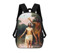 sinyumoney Baptism of Jesus Christ Backpack School Business Laptop Rucksack Bag Unisex Casual Daypack for Teenage Girls Boys Women Men 17inch