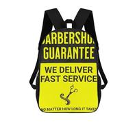 sinyumoney BARBERSHOP FAST YELLOW School Backpack Large Water Resistant Laptop Backpack for Men, Women & Teenage Boys 17inch