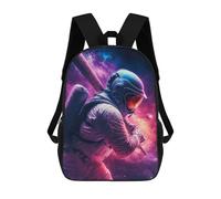 sinyumoney Baseball Batter Astronaut Backpack School Bag Rucksack Casual Daypacks School Work Travel Bag for Men, Women & Teenage Boys 17inch