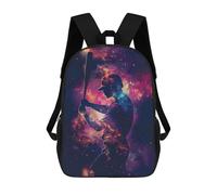 sinyumoney Baseball Galaxy Silhouette Backpacks 3D Printed Kids School Backpack School Bag Fashion Rucksacks for Boys Elementary And Middle School Students 17inch