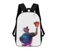 sinyumoney Baseball Player 3D Printed 17inch School Bag Children's School Backpack Travel Backpacks Casual Fashion Bag for Kids School Students
