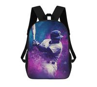 sinyumoney Baseball Player in Action -1 Backpack School Bag Lightweight Casual Daypack School Backpacks for School/Work/Travel 17inch