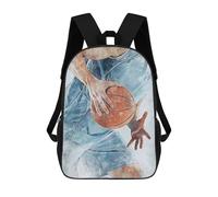 sinyumoney Basketball 3 Backpack School Business Laptop Rucksack Bag Unisex Casual Daypack for Girls Boys Teenage 17inch