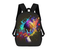 sinyumoney Basketball Colorful Backpack School Bag Water Resistant Computer Rucksack for Campus Outdoor Travel Sports 17inch