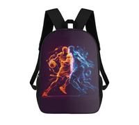 sinyumoney Basketball Duel in Neon Rucksack School Secondary High School College Backpack Travel for Camping Outdoor Adventures And Daily Travel 17inch