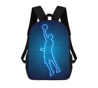 sinyumoney Basketball Jump Neon Ronaldo Backpack, Children's Backpack, Student School Bag, Book Bag, 3D Printed School Bag For Boys And Girls, 17inch
