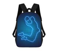 sinyumoney Basketball Neon School Backpack Water Resistant Travel Backpack Computer Bag for School/Work/Travel 17inch