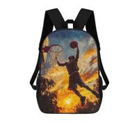sinyumoney Basketball Player Dunking Backpack School Rucksack Casual Daypacks School Work Travel Bag for Men/Women 17inch