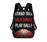 sinyumoney Basketball Quote Backpack School Bag Travel College Rucksack Backpacks for Boys/Girls/Teenagers 17inch