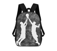 sinyumoney Basketball Silhouette Backpack School Travel College Rucksack Backpacks for Men, Women & Teenage Boys 17inch