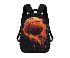 sinyumoney Basketball Splash Art 3D Printed 17inch Kids School Bag Rucksacks Children's School Fashion Casual Back Pack High Capacity Travel Book Bags