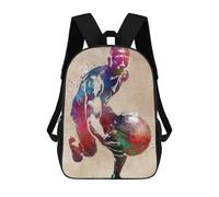sinyumoney Basketball Sport Art School Backpack Large Water Resistant Laptop Backpack for Boys/Girls/Teenagers 17inch