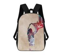 sinyumoney Basketball Sport Rucksacks 3D Printed Children Backpacks Fashion Casual Daypack Cute Travel Bags Outdoor Casual Daypack for Boy And Girl 17inch