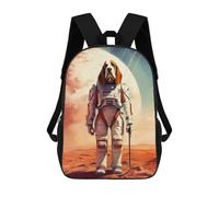 sinyumoney Basset Hound Mars Rucksack Fashion Stationery Backpack Waterproof Casual Daypacks for Men, Women & Teenage Boys 17inch
