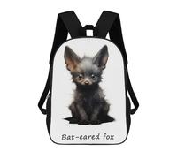 sinyumoney Bat Eared Fox Rucksack Lightweight Casual Daypack School Backpacks- Perfect for Travel, Work And Daily Use 17inch