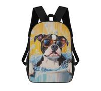 sinyumoney Bath Time Fun for Dogs Backpack School Computer Rucksack for School/Work/Travel- Perfect for Travel, Work And Daily Use 17inch