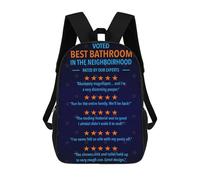 sinyumoney Bathroom Rating Backpacks Kids School Backpack School Bag 3D Printed School Bag for Boys Elementary And Middle School Students 17inch