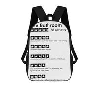 sinyumoney Bathroom Reviews Funny Children's School Backpack 3D Printed for Kids Travel Rucksacks Book Bags for Boys Elementary School Students 17inch