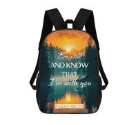 sinyumoney Be still And Know Rucksack Lightweight Airport College Students Back Pack for Girls Boys Teenage 17inch