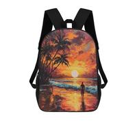 sinyumoney Beach Sunset Bliss School Bags Water Resistant School Bag Business Backpack - Perfect for Travel, Work And Daily Use 17inch