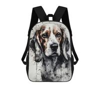 sinyumoney Beagle Dog Loyal Companion Backpacks Kids School Backpack School Bag 3D Printed School Bag for Boys Elementary And Middle School Students 17inch