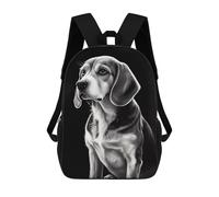 sinyumoney Beagle Drawn School Backpack Water Resistant Travel Backpack Computer Bag - Perfect for Travel, Work And Daily Use 17inch