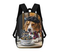 sinyumoney Beagle in Paris with Mussels Backpack School Bag Business Laptop Rucksack Bag Unisex Casual Daypack for Men/Women 17inch