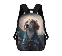 sinyumoney Beagle Japanese Kimono Rucksack Travel College Rucksack Backpacks for Campus Outdoor Travel Sports 17inch