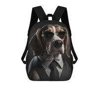 sinyumoney Beagle Mafia Boss Backpack School Bag Water Resistant Travel Backpack Computer Bag for Camping Outdoor Adventures And Daily Travel 17inch