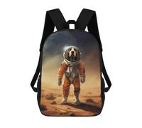 sinyumoney Beagle Mars Casual Daypack Backpacks School Bag for Girls Boys High College Teens Knapsack Men Women Travel Laptop Rucksack College Bookbag 17inch