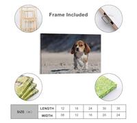sinyumoney Beagle on The Beach Wall Canvas for Living Room for Living Room Kitchen Home Decorations Modern Art Prints 20x30inch(50x75cm)