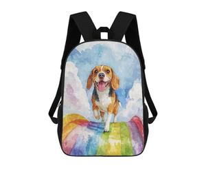 sinyumoney Beagle Rainbow Bridge School Bags Secondary Causal Travel High School Bags for School/Work/Travel 17inch